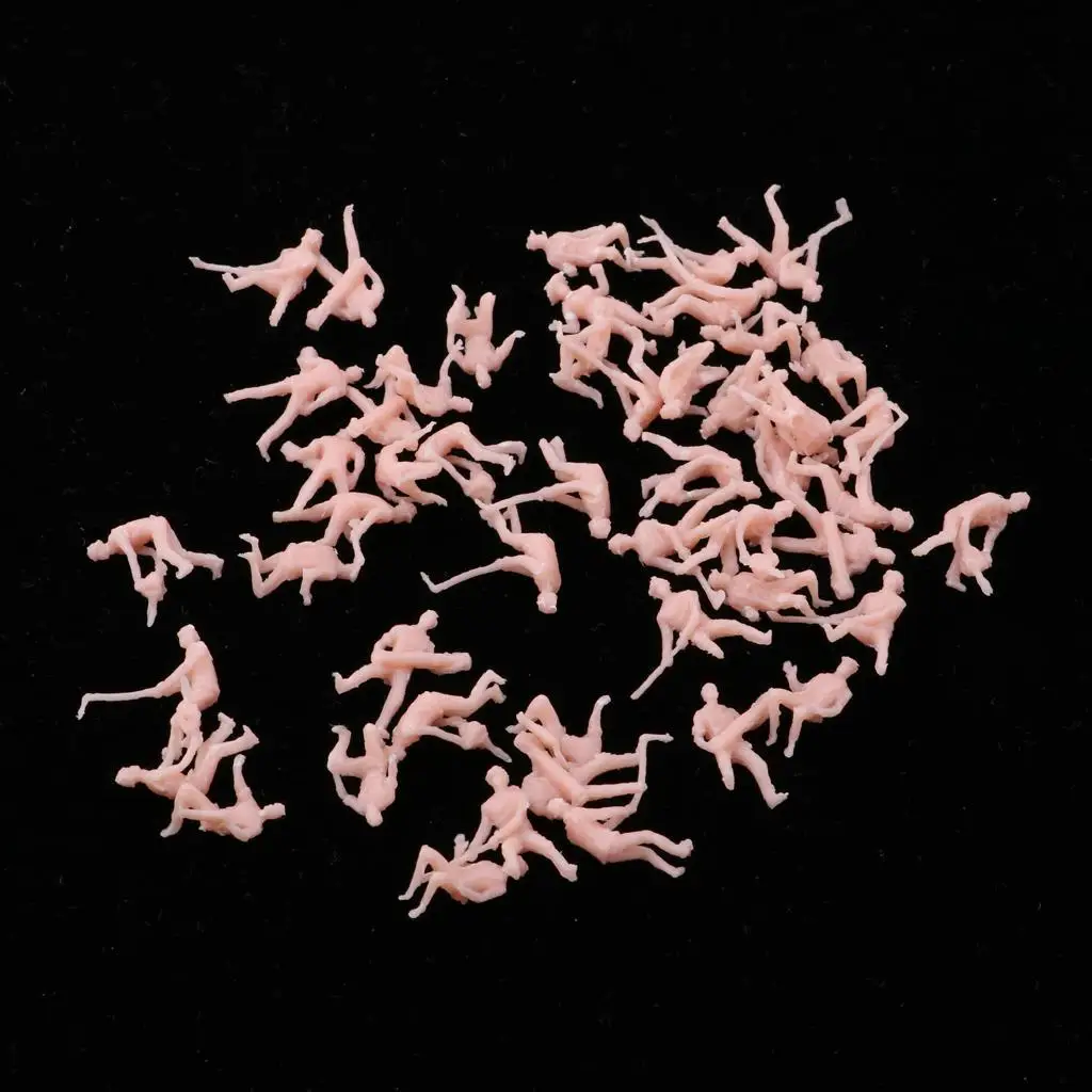 48 pezzi 1/87 persone Action Figure Scenario ferroviario fai da te