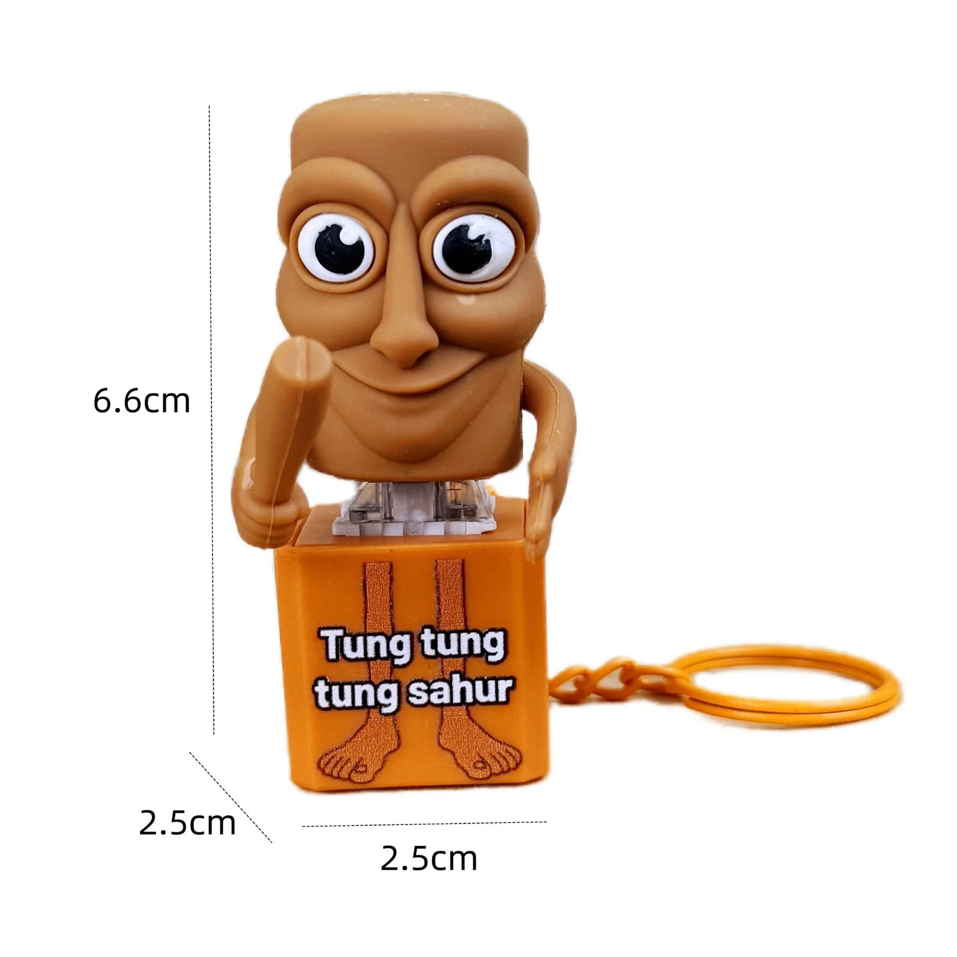 Brainrot Classic Toy Schlüsselanhänger Anhänger Tralalero Tralala Schlüsselanhänger Leuchtender Klangknopf Tungtung Sahur – Detail 8