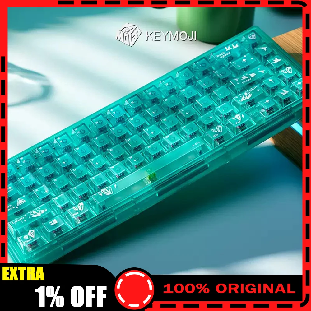 KEYMOJI Phosphophyllite Keycaps Gem series theme wooting Keyboard Keycaps Original ROG scrub full set of green fog penetration