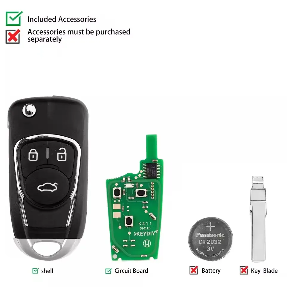 5pcs/lot KEYDIY NB22-3 NB22-4 Universal Remote Key for Buick Style for Chevrolet Style for KD900 URG200 KD200 Mini KD-X2 Tools