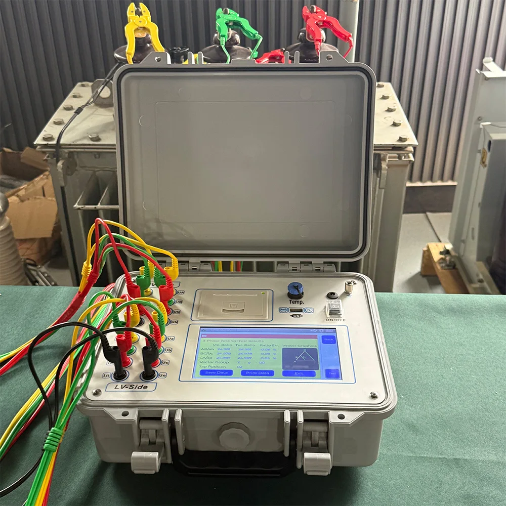English/Spanish/French/Portuguese/Russian Transformer Turns Ratio Winding Resistance Tester with PTs CTs Z-type Transformer