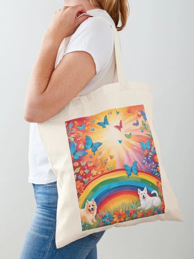

A splendor of life: Colorful Creations of Butterflies and Flowers Tote Bag shopping trolley bag cute tote bag Women's handbag