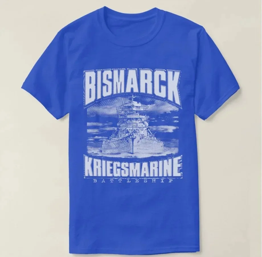 2024 Heavyweight Style Streetwear Fashion Vintage Summer Male Hot Sale 2 German Navy Otto Von Bismarck Men -Shirt Harajuku