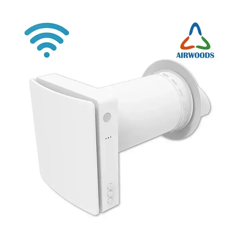 Airwoods Decentralized Mechanical Ventilation CO2 sensor Control Single Room Heat Recovery Ventilator