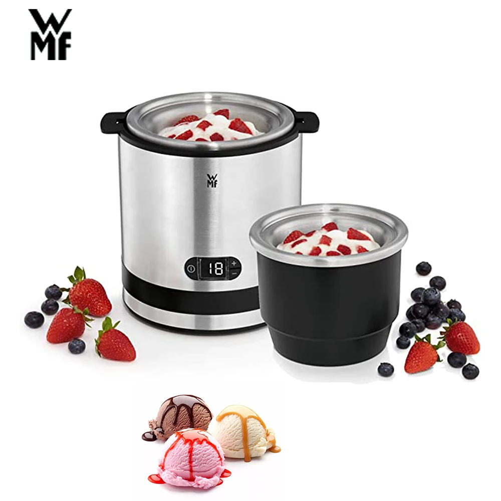 WMF Ice Cream Machine Home Smart Automatic Frozen Yogurt, Sorbet, And Ice Cream Maker 12W, with 300ML Capacity, Stainless