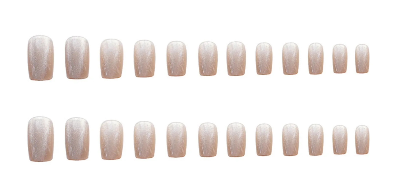 24pcs Medium Short False Nails for Gluing Woman Cat Eyes Cheap Finger Nails Press Ons Girls Artificial Glue on Nails with Glue