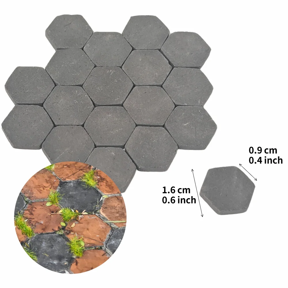 20pcs Mini Stone Floor Bricks Diorama Scenery Accessories for Military Figure European Old Town Courtyard Street Layout