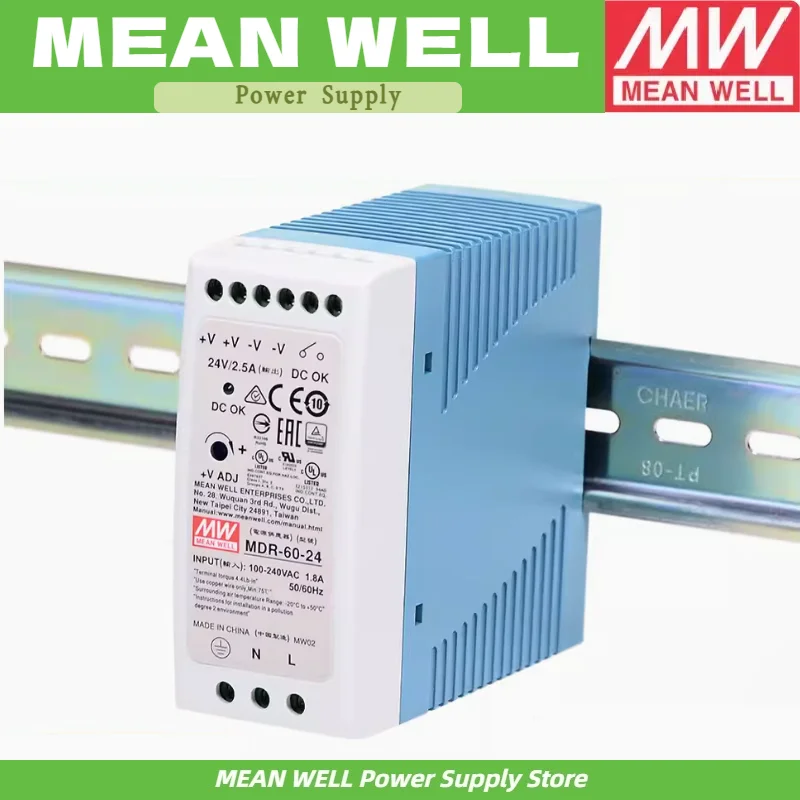 

Серия MDR-60, MDR-60-48, Mean Well, 60 Вт, 48 В, 0~1.25 А