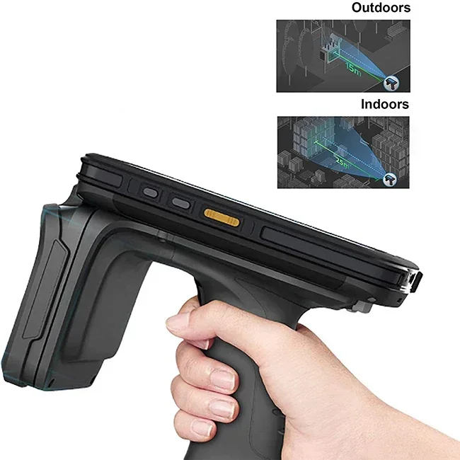 Lector RFID UHF portátil resistente Chainway C72 Android 11 con largo alcance de lectura