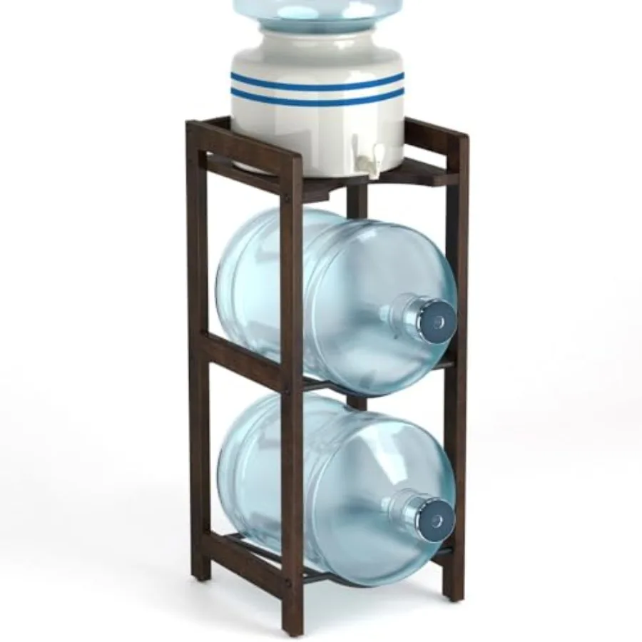 

Подставка для 5-галлонных бутылей с верхними полками, из натурального массива дерева, 3-ярусная, высота 31 дюйм, для кулера/диспенсера для воды