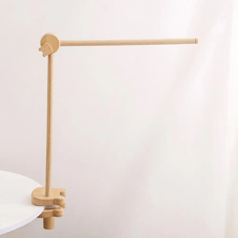 Adjustable Baby Rattle Holder Wooden Baby Rattle Bracket Infant Wooden Rattle Toy Holder for Crib Rotatable Baby for Newborns