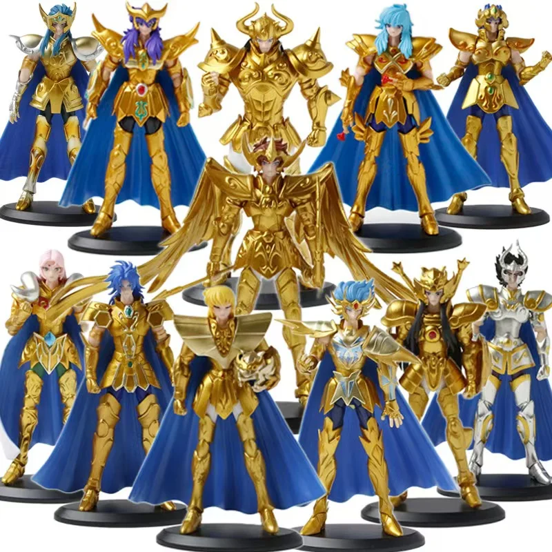 Figura de Acción de PVC de Saint Seiya, Saint Sagitario, Libra, Géminis, 18 cm, Figura de Anime, Aixlan