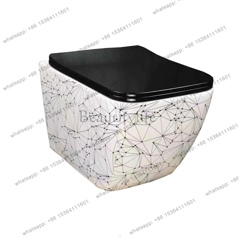 Local tyrant gold wall-mounted toilet hanging hidden horizontal row water-saving toilet
