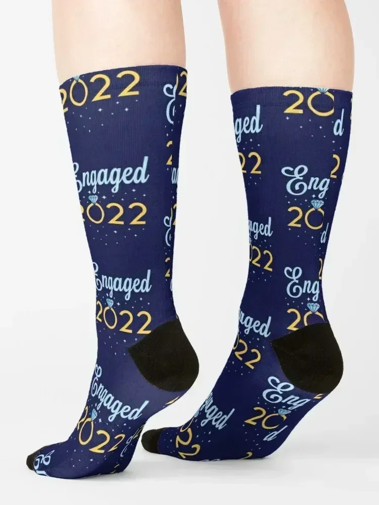 Engaged 2022 Couples Engagement Socks snow winter gifts man designer Socks Men Women's