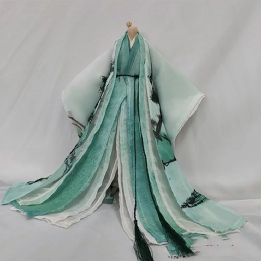 Customize 1/6 Male Chinese Ancient Classical Hanfu Robe Man Dress Suit  Clothing  Tradition Hanfu Dress for 12inch Action Figure