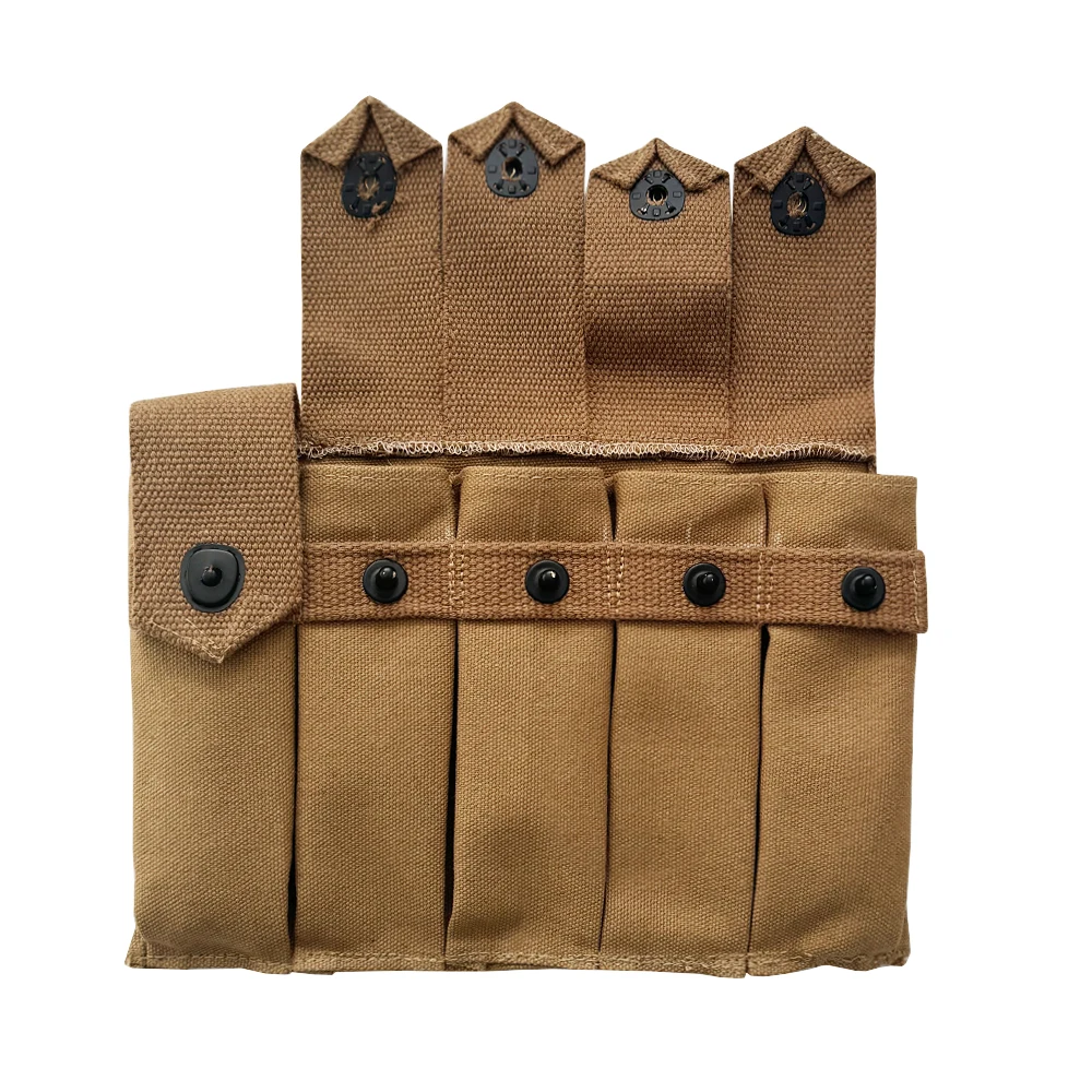 WW2 rétro Thompson 5 pochette pour magazines cellulaires sac à main rigide sac Molle munitions américaines ceinture de taille poche en toile équipement militaire seconde guerre mondiale