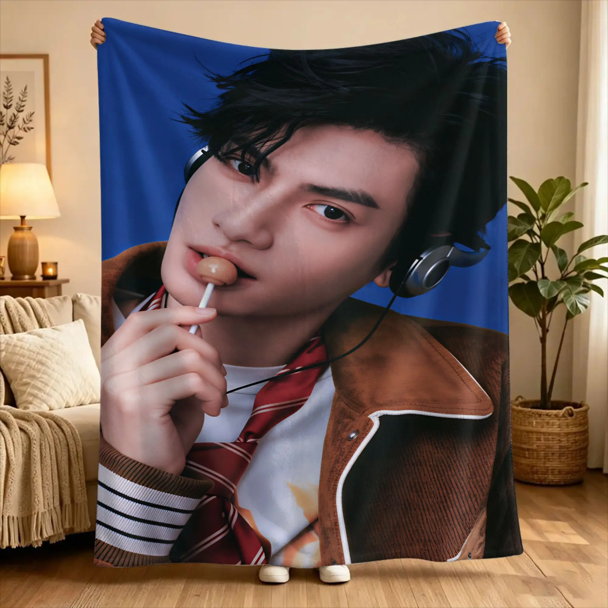 Leo Luo Yunxi Bai Lu  Blanket Quality Super Warm  Bedding Throws Spring Decorative Couch Bed Graphic Bedspread
