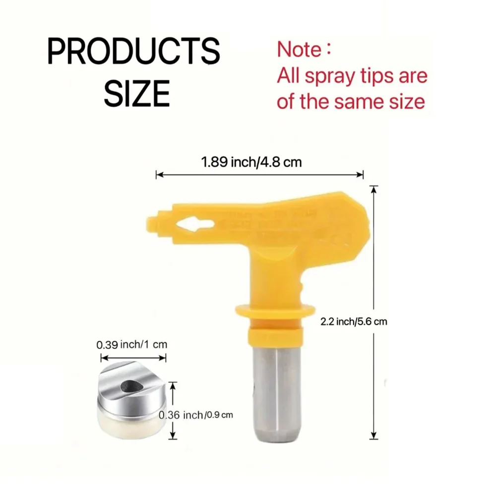 Yellow Tungsten Steel Airless Nozzle Group Reversible Sprayer Airless Nozzle Airless Nozzle Airless Sprayer Parts