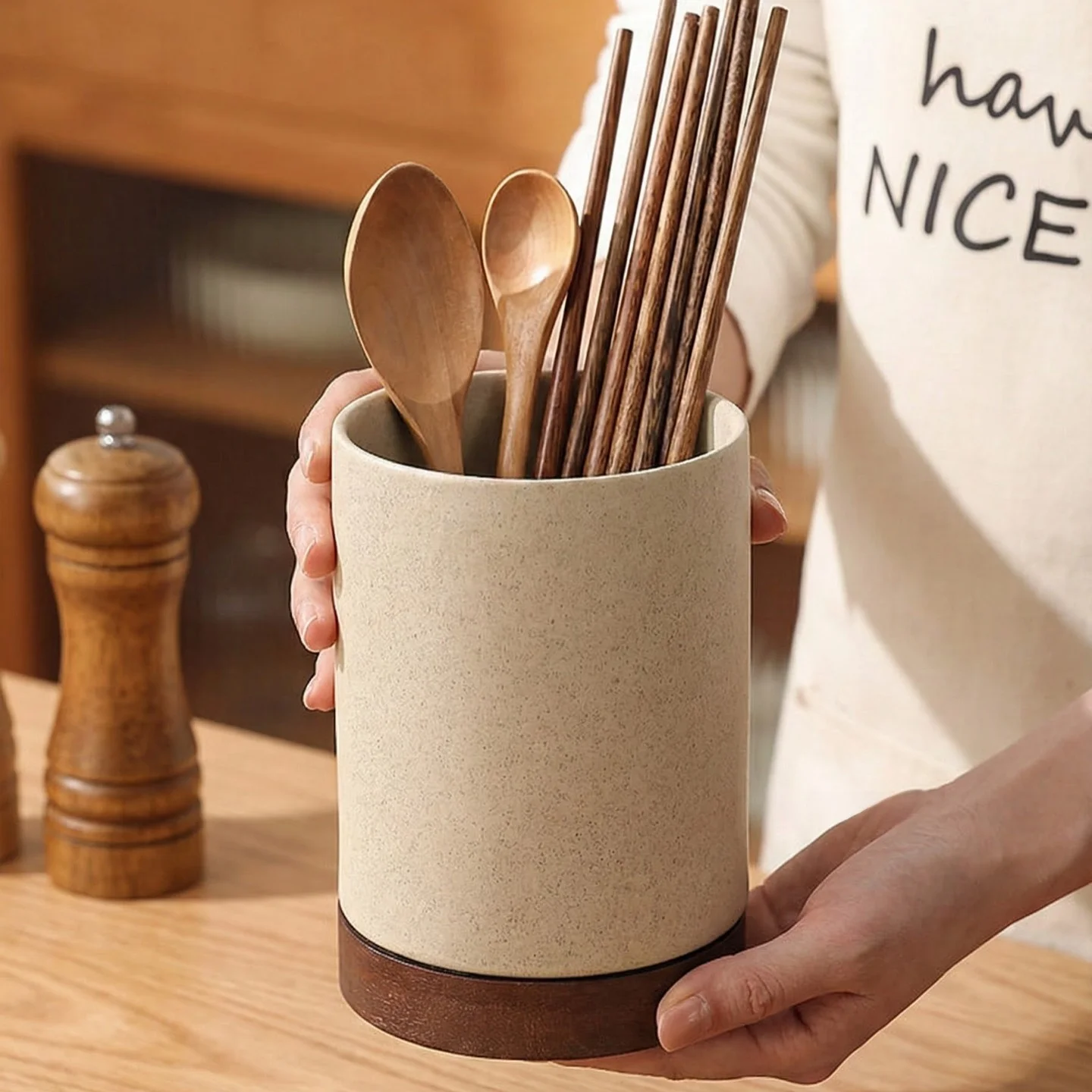 

Ele Cerc Chopstis Holder Vintage Sle Kitchen Storage Organizer round ape High Quali Chinese Brand Baco