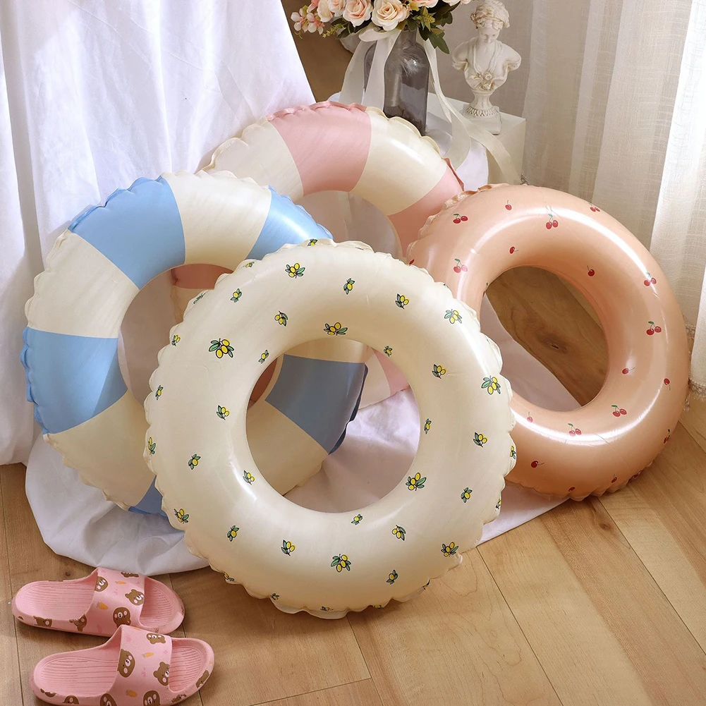 Donut Pool Float Ring Thickened Inflatable Swimming Ring Tube Children Floating Outdoor Swimming Circle Pool Beach Water Toys