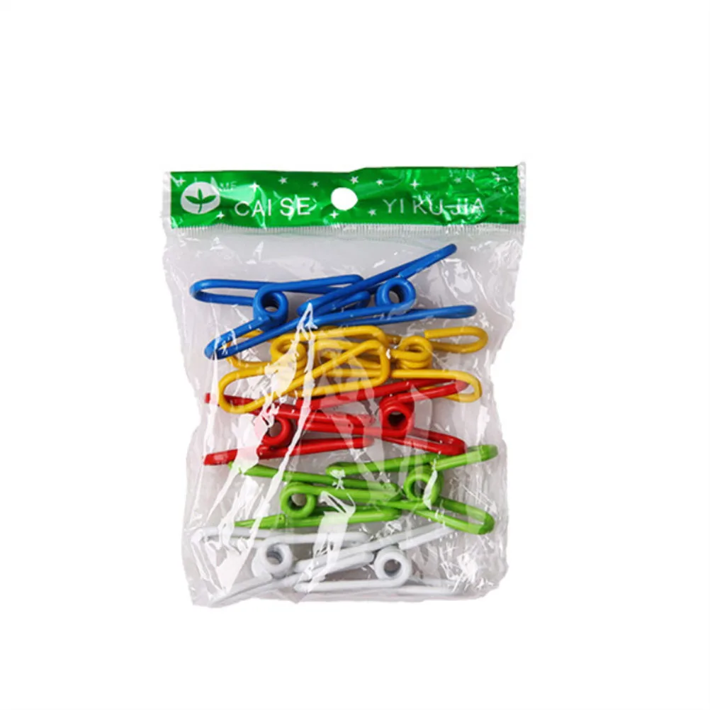 

24pcs Clothes Documents Money Bag Metal Multi-Purpose Food Clips Food Clips Home Clothes Pins Storage