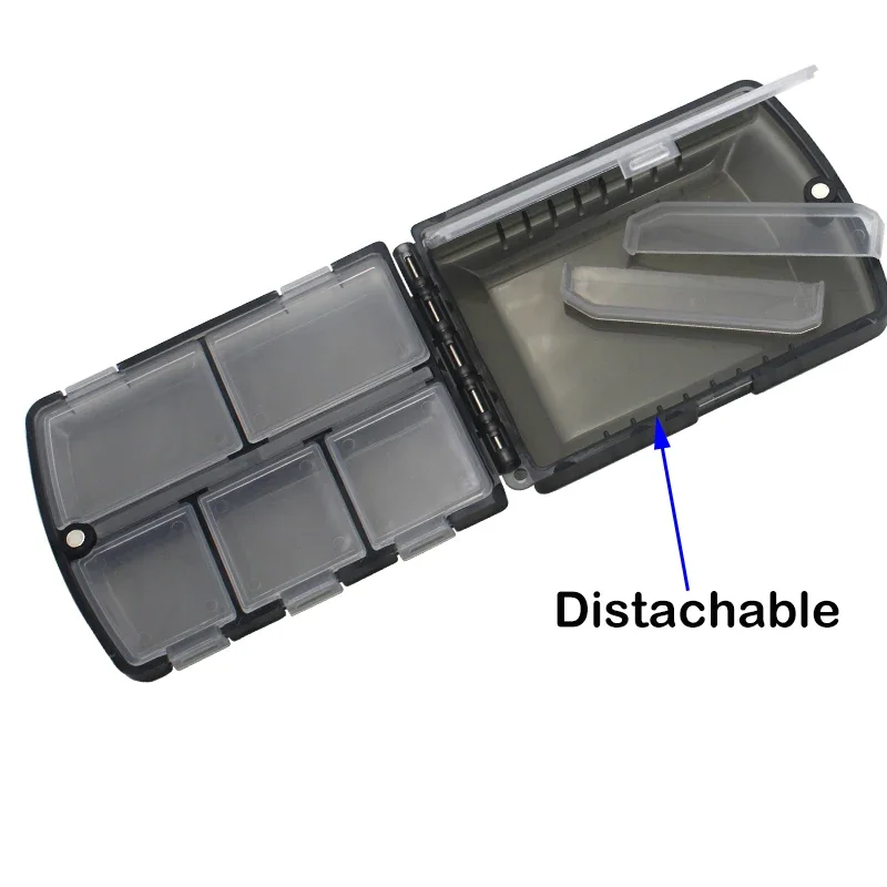 Fishing Tackle Box 8 Compartments Fishing Lure Soft Bait Hook Storage Case Distachable  Carp Fishing Tools Accessories