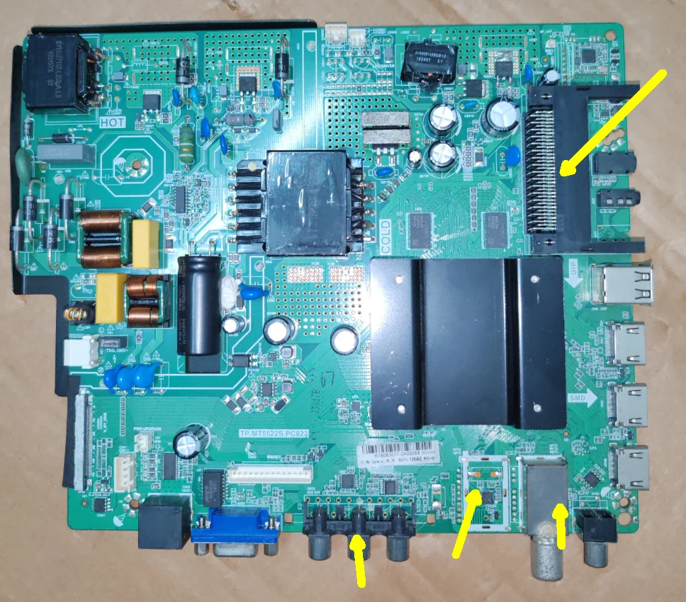 

TP.MT5522S.PC822 WiFi network TV motherboard Send together with remote control, adjustable screen parameter partition