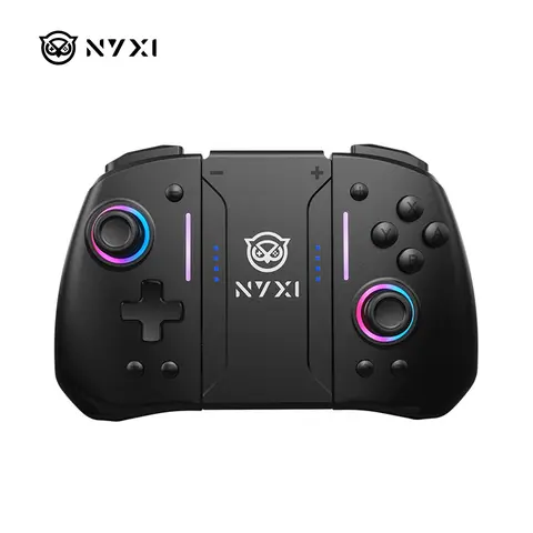 NYXI Hyperion Ergonomic Design Wireless Game Controller Black Gamepad with RGB Lights for Nintendo Switch