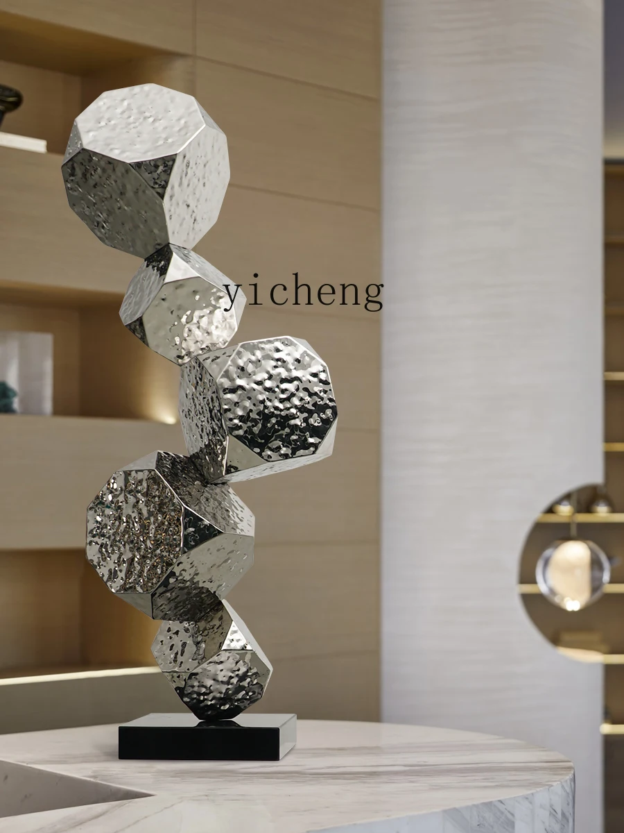 

GJ1 Simple Stainless Steel Floor Sculpture Hotel Model Room Decoration High-End Soft Decoration