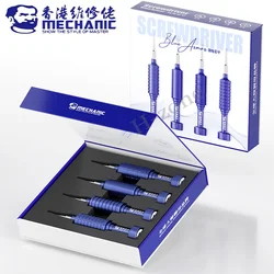 Mechanic Blue Armor 4in1 High Hardness Precision Screwdriver Plum blossom cross for IPhone bottom Internal disassembly tools