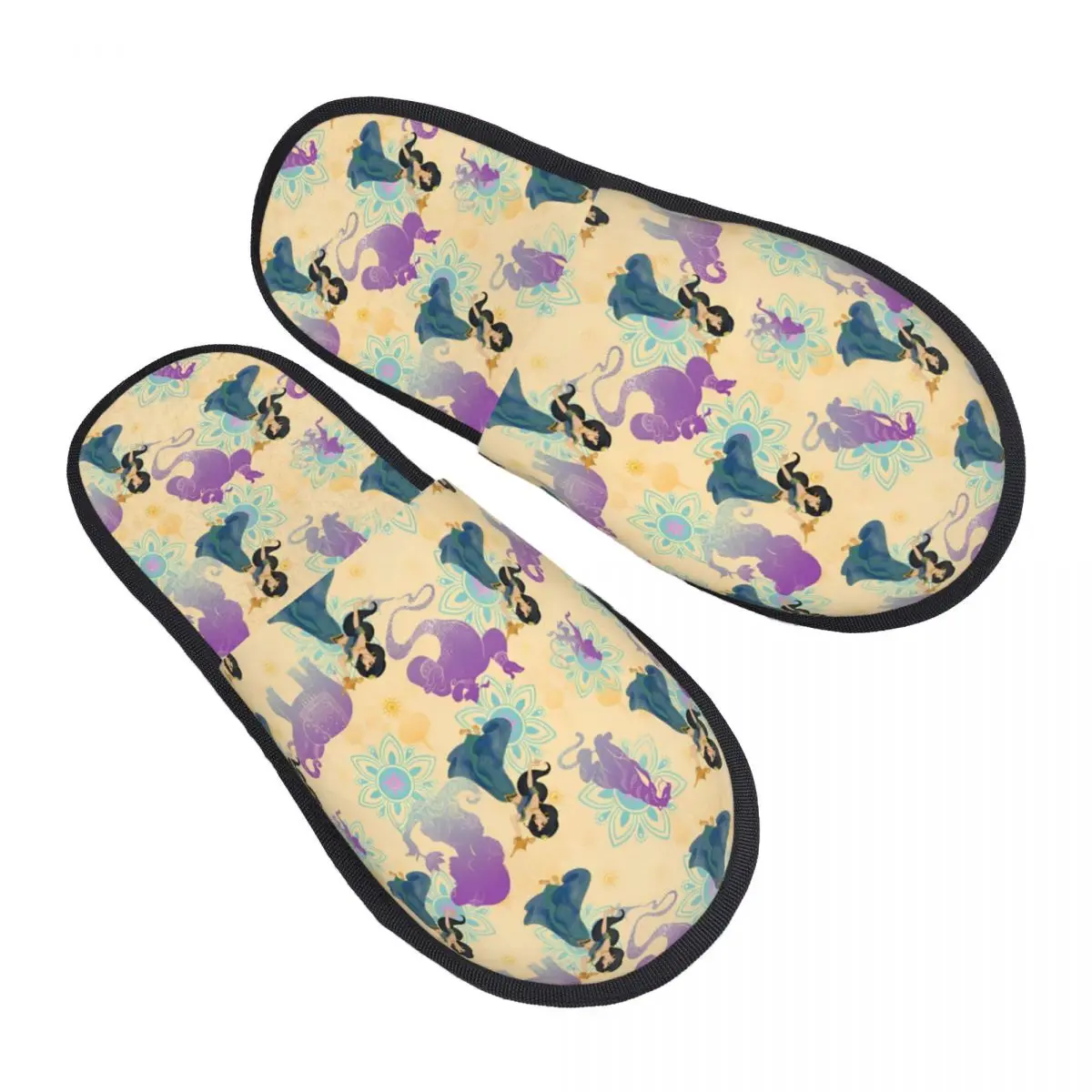 

Custom Aladdin Guest Slippers for Hotel Women Animated Movie House Slipper