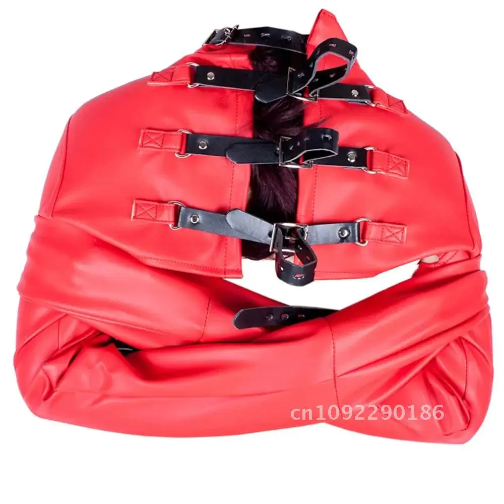 Sex Bondage BDSM Giocattoli Restrizioni per il torace Imbracatura Donna PU Prodotti per adulti Negozio Costume Giochi in pelle sexy erotici 18 Camicia di forza