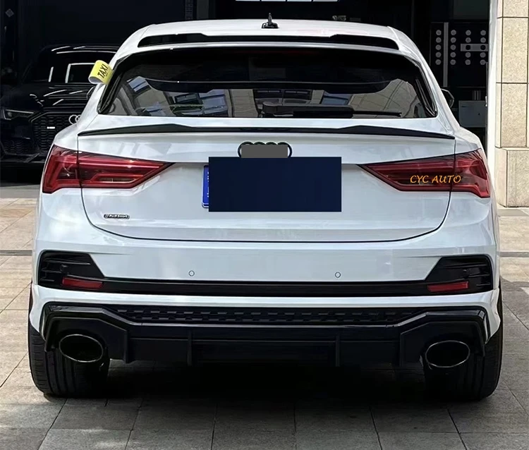 Car parts Q3 to RSQ3 rear bumper diffuser assembly with tail pipes for AUDI sportback 2021