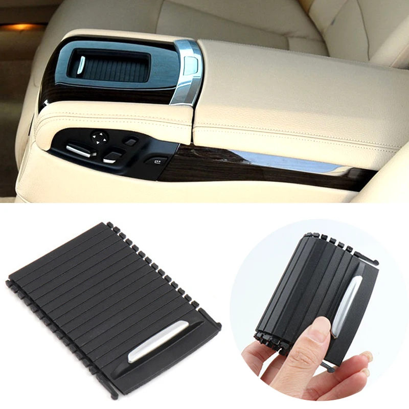 

Car Rear Seats Water Cup Holder Rolling Curtain Cover Armrest Container Storage Roller Box For BMW 7 Series F02 08-15 5220721753