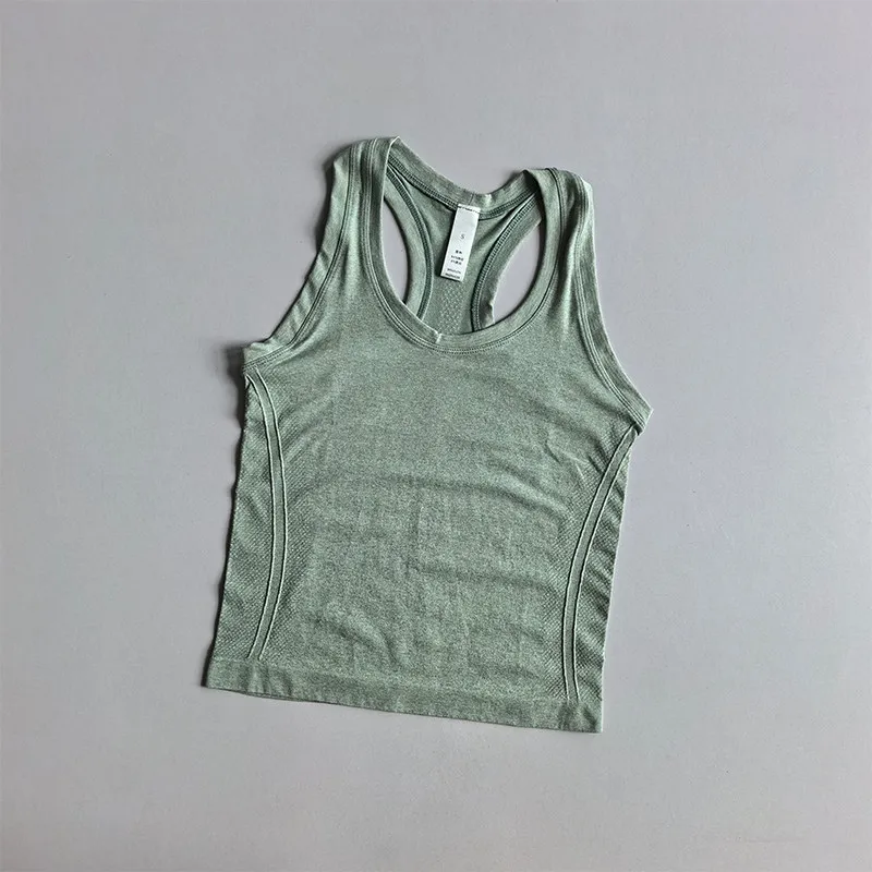 Sportweste Schnelltrocknend Einlagig Yoga-Bekleidung Schlanke Elastische Fitness-Oberbekleidung ohne Brustpolster für Pilates – Detail 6