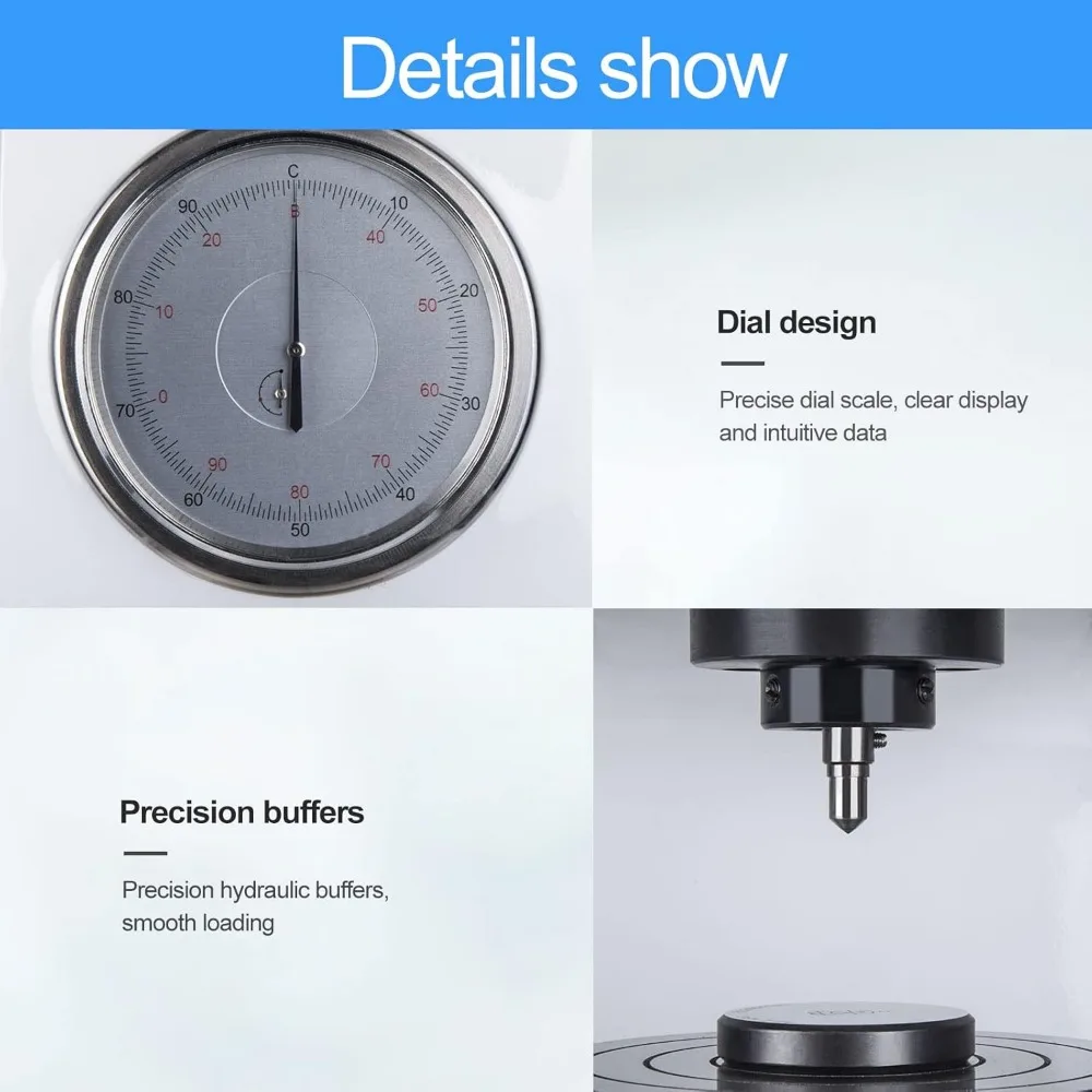 Alat Uji Kekerasan Jenis Hardness Tester, Skala Permukaan Beban Maksimum 150KGF, HR-150A-new Testing Test Block HRC HRA B