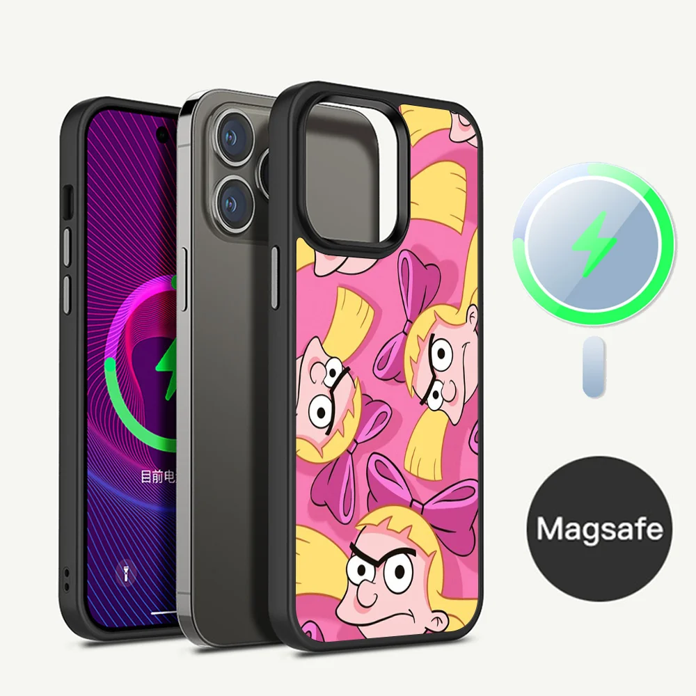 

Hey Arnolds Cartoon Phone Case Magnetic Case For iPhone 14 13 12 11 15 Pro Max Plus Mini For Magsafe Wireless Charge Cover