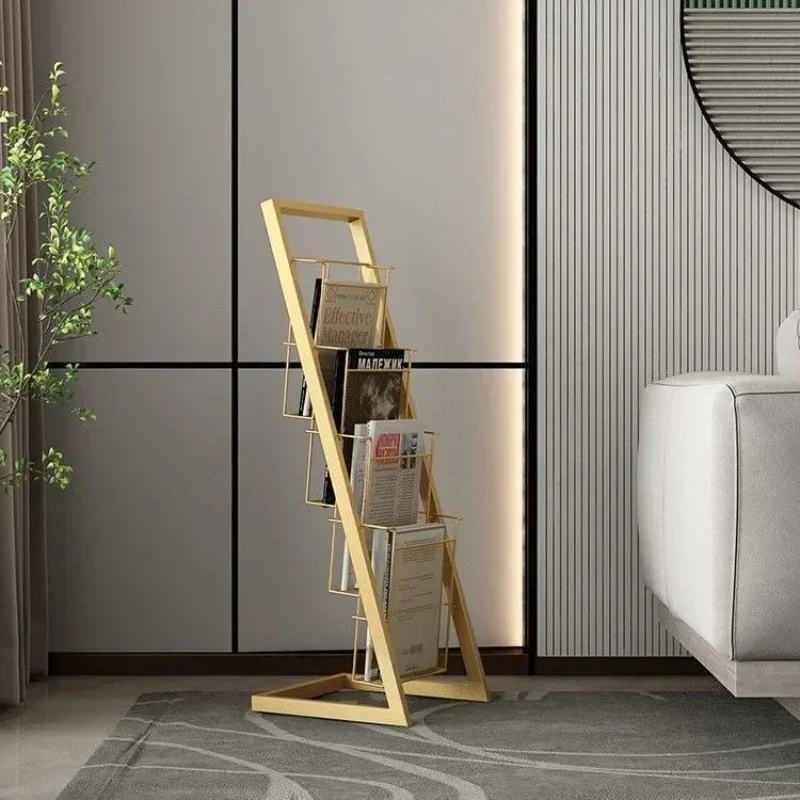 Storage Organizer Magazine Racks Office Furniture Ladder Shelf Magazine Racks Modern Metal Furniture Magazin MHSNJ