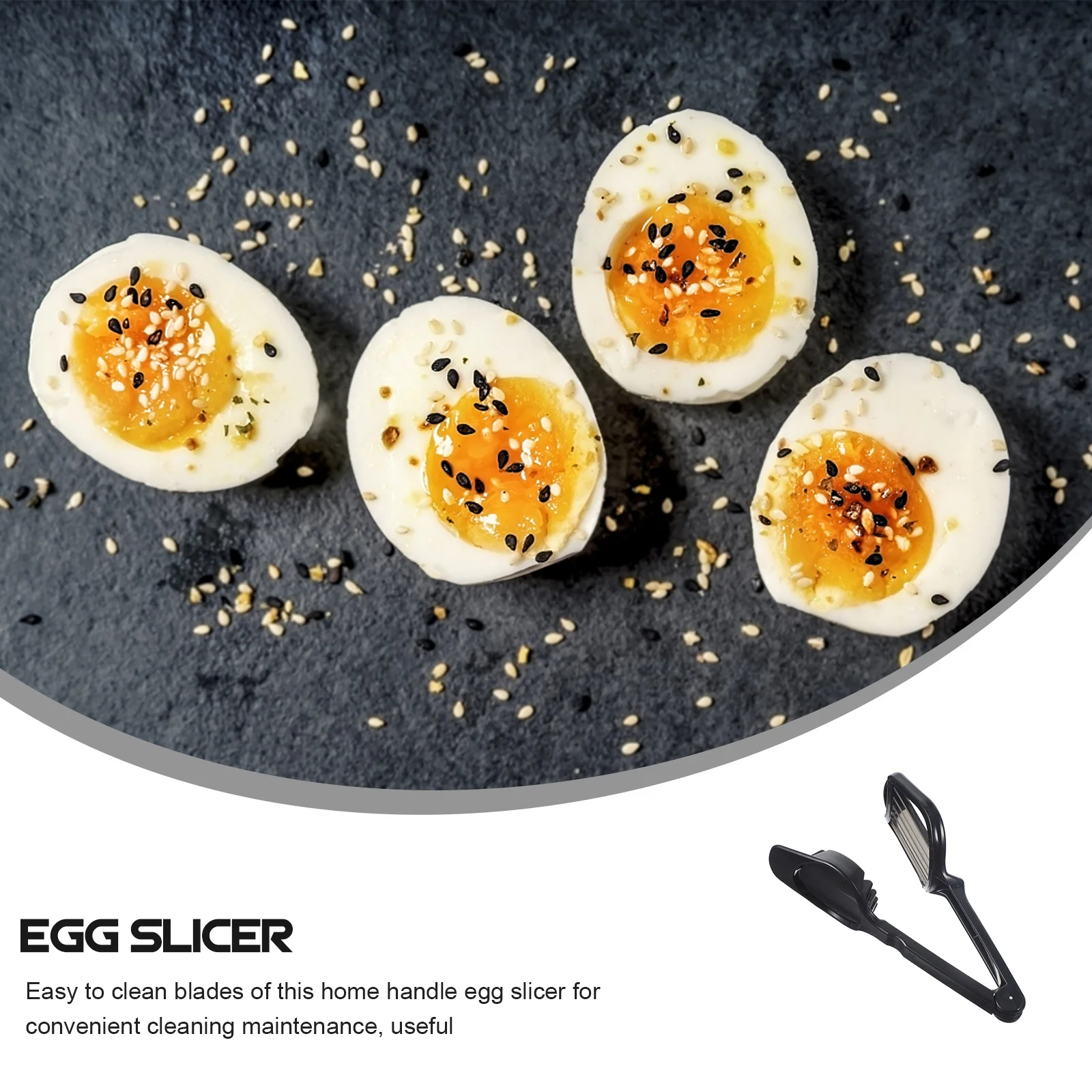 

Hawthorn Slicer Stainless Steel Blades Boiled Egg Cutter Cherry Tomato Slicer Multifunctional Handheld Food Cutter