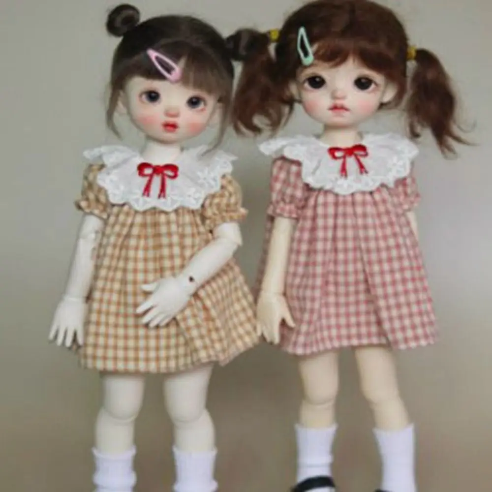 

Fashion Floral Lace Dresses Mini Cute Bubble Sleeve Dresses DIY Accessories Base Shirt Tops for azone ob22/24/27 Dolls
