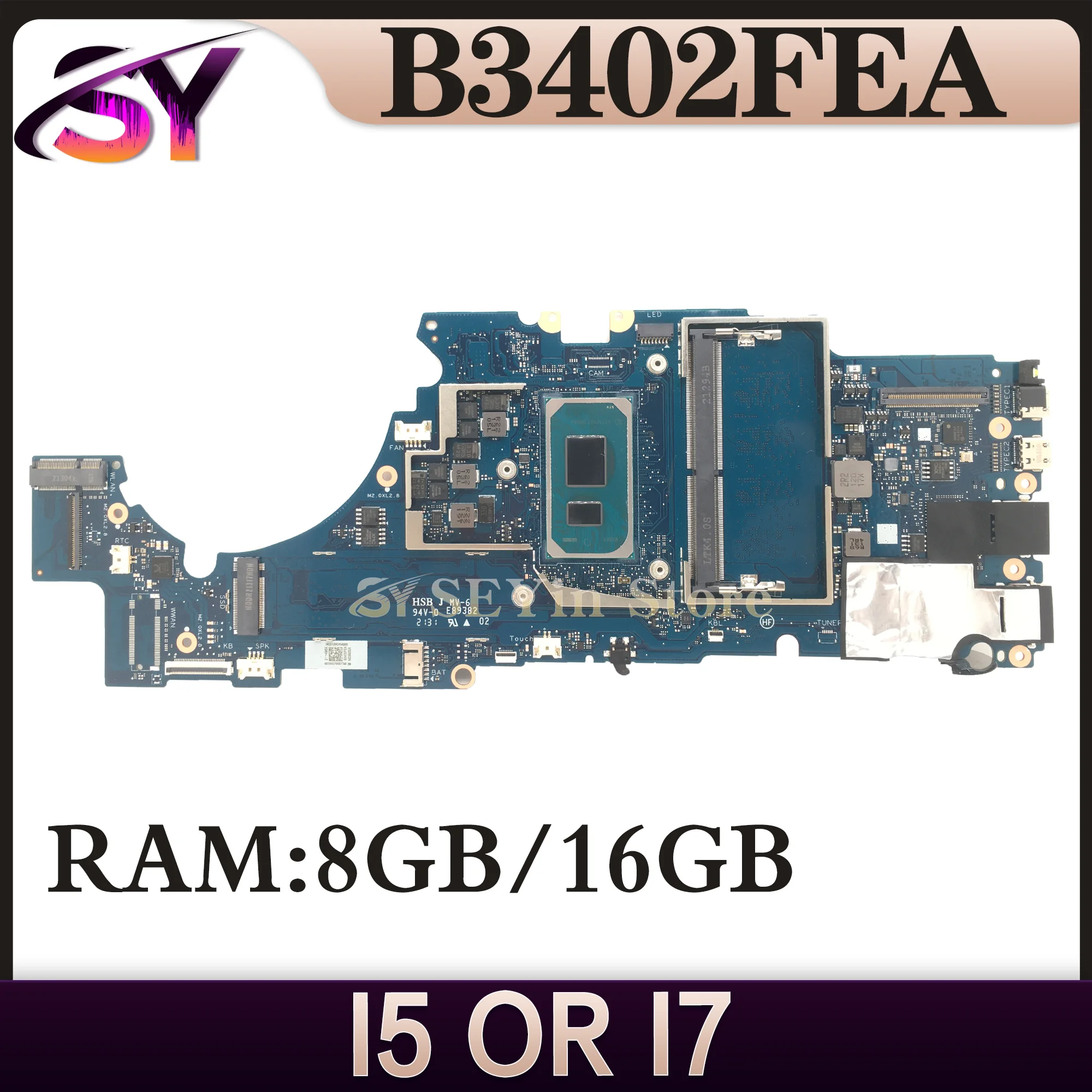 Mainboard For ASUS ExpertBook B3 Flip B3402 B3402F B3402FE B3402FEA Laptop Motherboard i5 i7 11th Gen 8GB/16GB-RAM