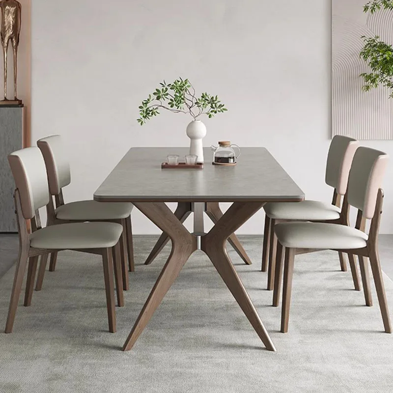 Nordic Dining Table Rectangle Living dining table with 6 chairs accessories  Relaxing space savers mesa comedor decoration