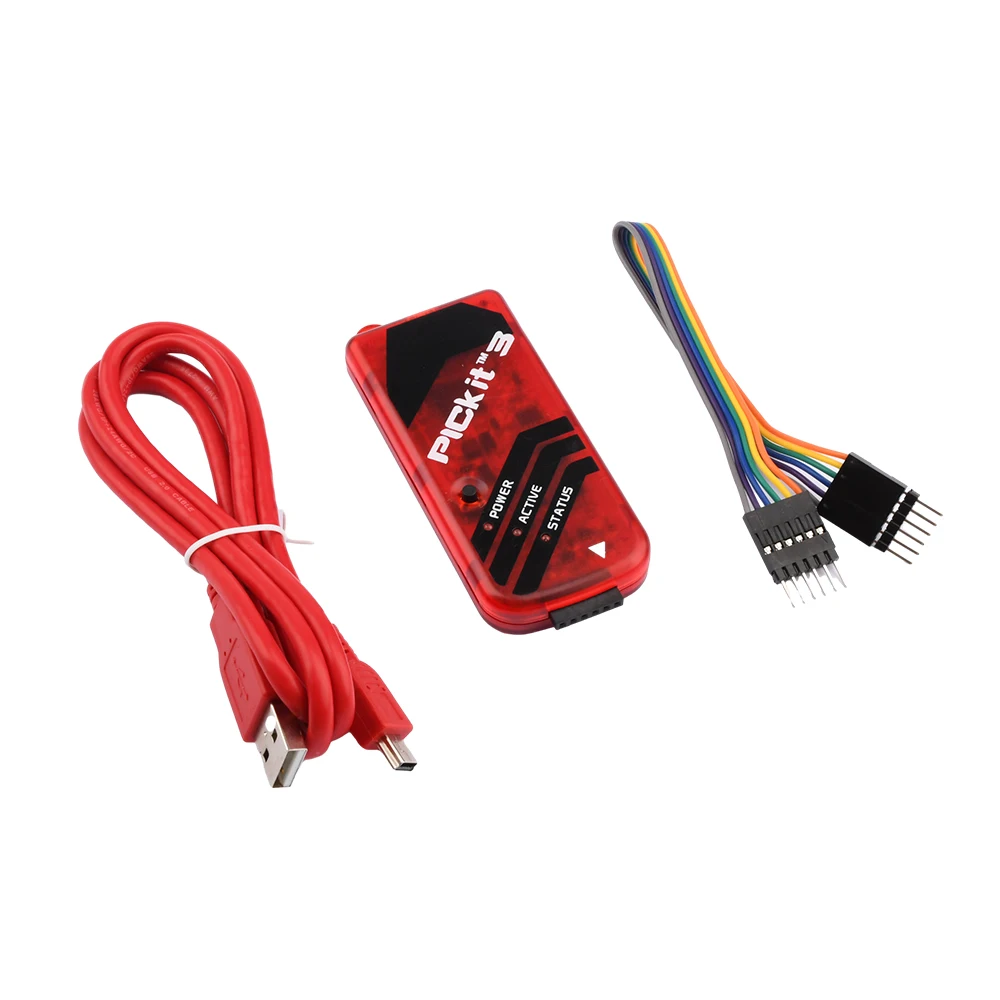 PICKIT3 Programmer Debugger Emulator PIC MCU Programmer,ICSP Interface In‑Circuit Debug Download Tool Support MPLAB IDE for PIC10F PIC12F PIC16F PIC18F dsPIC30F PIC24F PIC32MX 8‑Bit 16‑Bit 32‑Bit Microcontroller