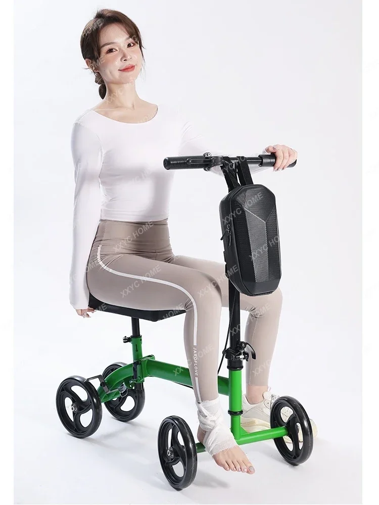 

Single Leg Rollator Crutch Walking Aids Leg Injury Walking Artifact Disabled Auxiliary Walking