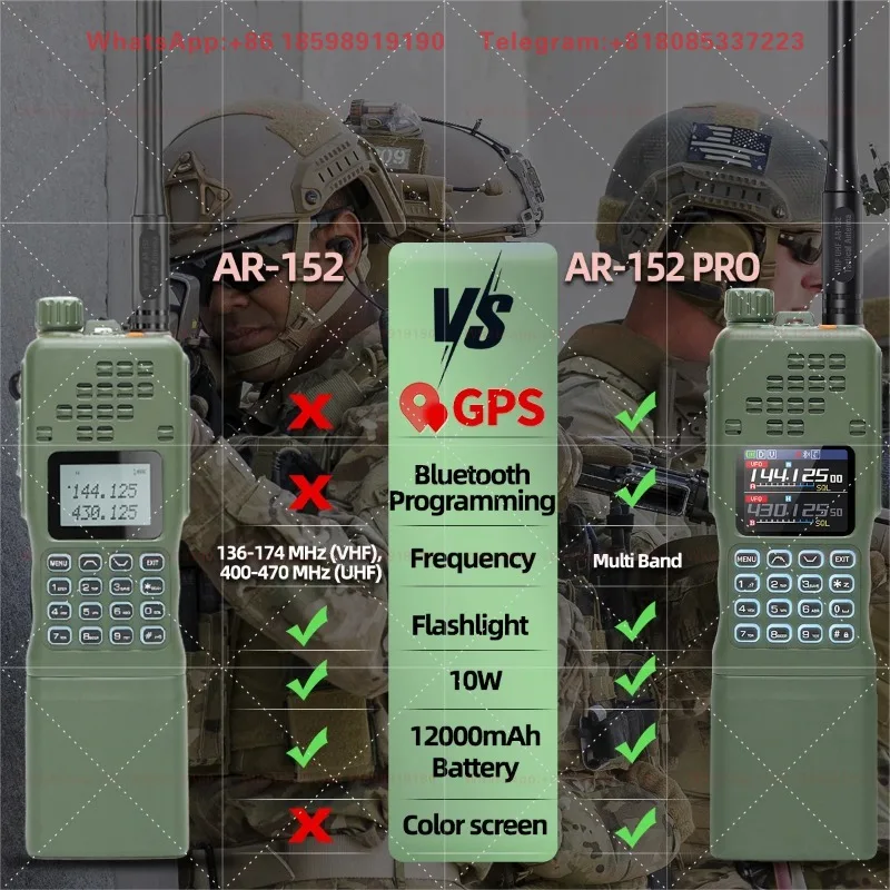 Baofeng AR-152 PRO GPS Ham Radio High Powerful CS  Game Walkie Talkie Long Range Upgraded AR-152 Portable Two Way Radio view 2