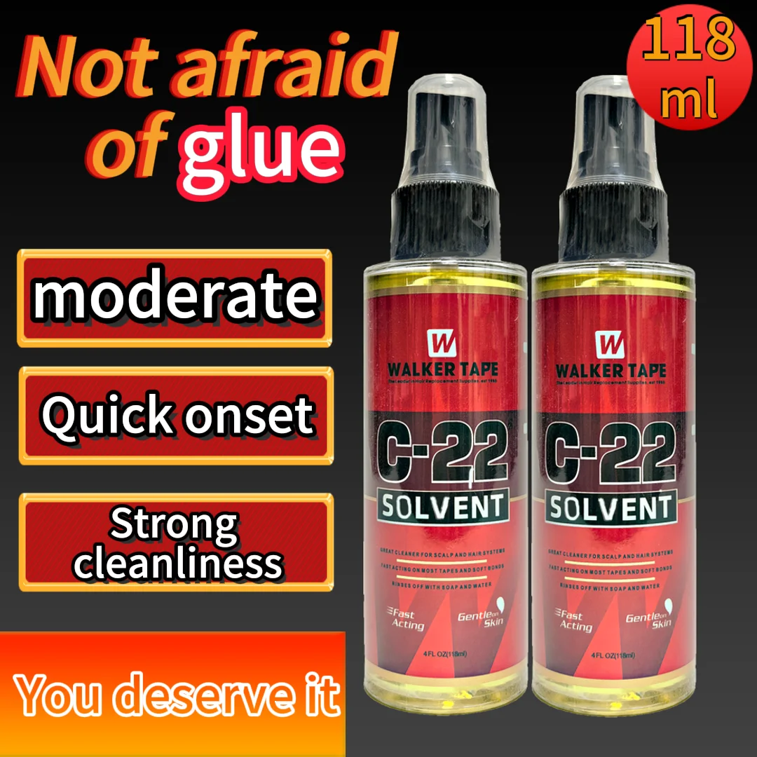 

118ml Glue Remover C22Walker Tape Remover spray C-22 Solvent Remover Scalp And Hair Systems Fast Acting on Most Tapes