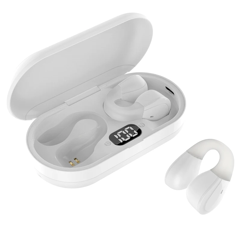 Q70 True Wireless Bluetooth Earphones With LED Power Display, Clip-On Design, TWS Stereo Sound, Touch Control, Clear Mic