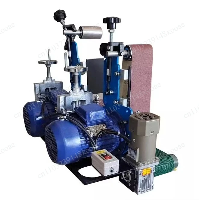 Desktop Multifunctional Abrasive Belt Machine, Small Flat Polisher & Deburring Tool for Metal, Steel & Rust Removal