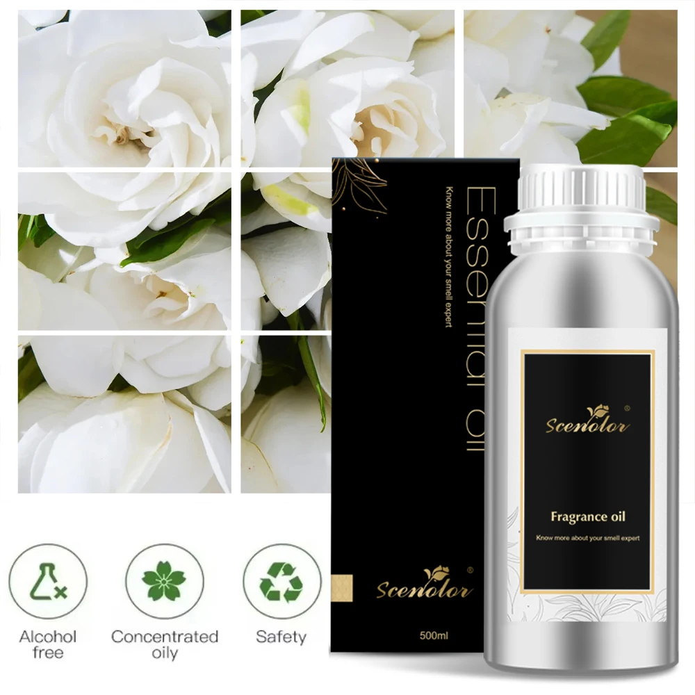 500ML Pure Fruit Flower Essential Oil For Candle Soap Making Room Fragrance Perfume Oil Oasis Gardenia Rose Cherry Lavender Oils