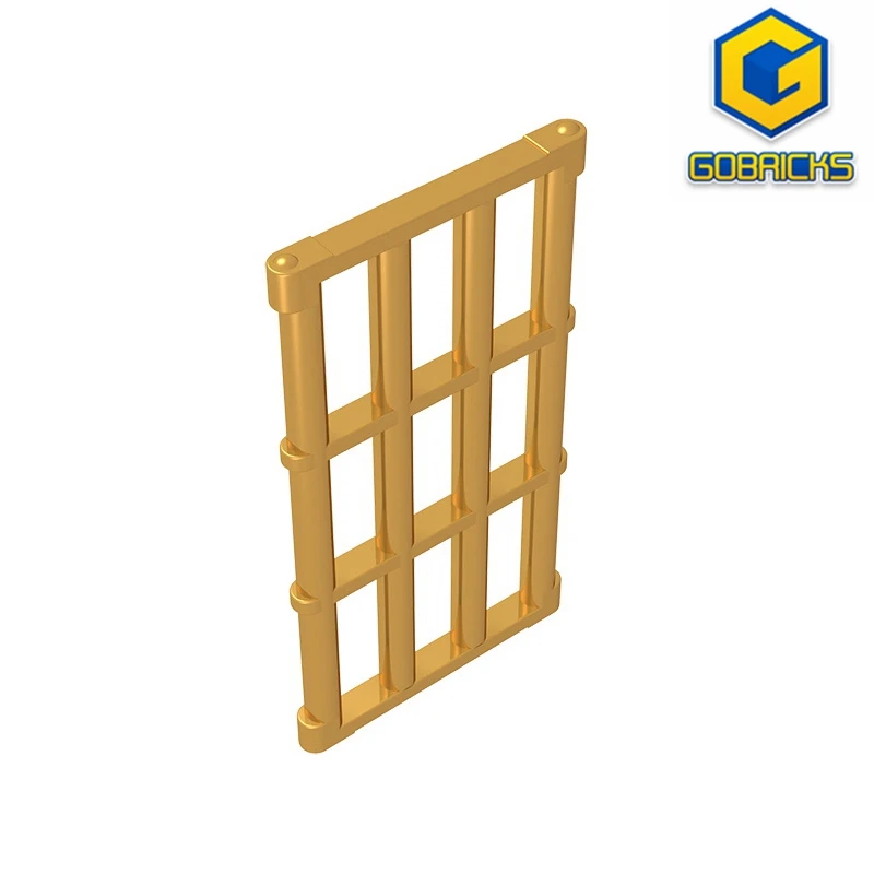 Gobricks GDS-875 Bar 1 x 4 x 6 Grille with End Protrusions compatible with lego 92589 toys Assembles Building Blocks Technical